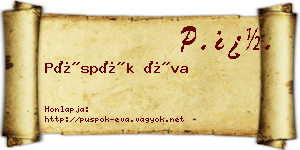 Püspök Éva névjegykártya