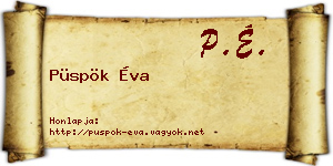 Püspök Éva névjegykártya